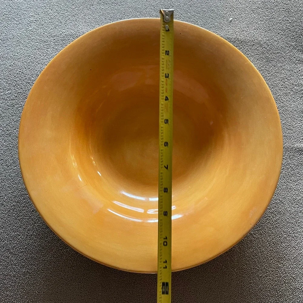España Hand Painted Collection Tabletops Unlimited Yellow Ceramic‎ Serving Bowl
